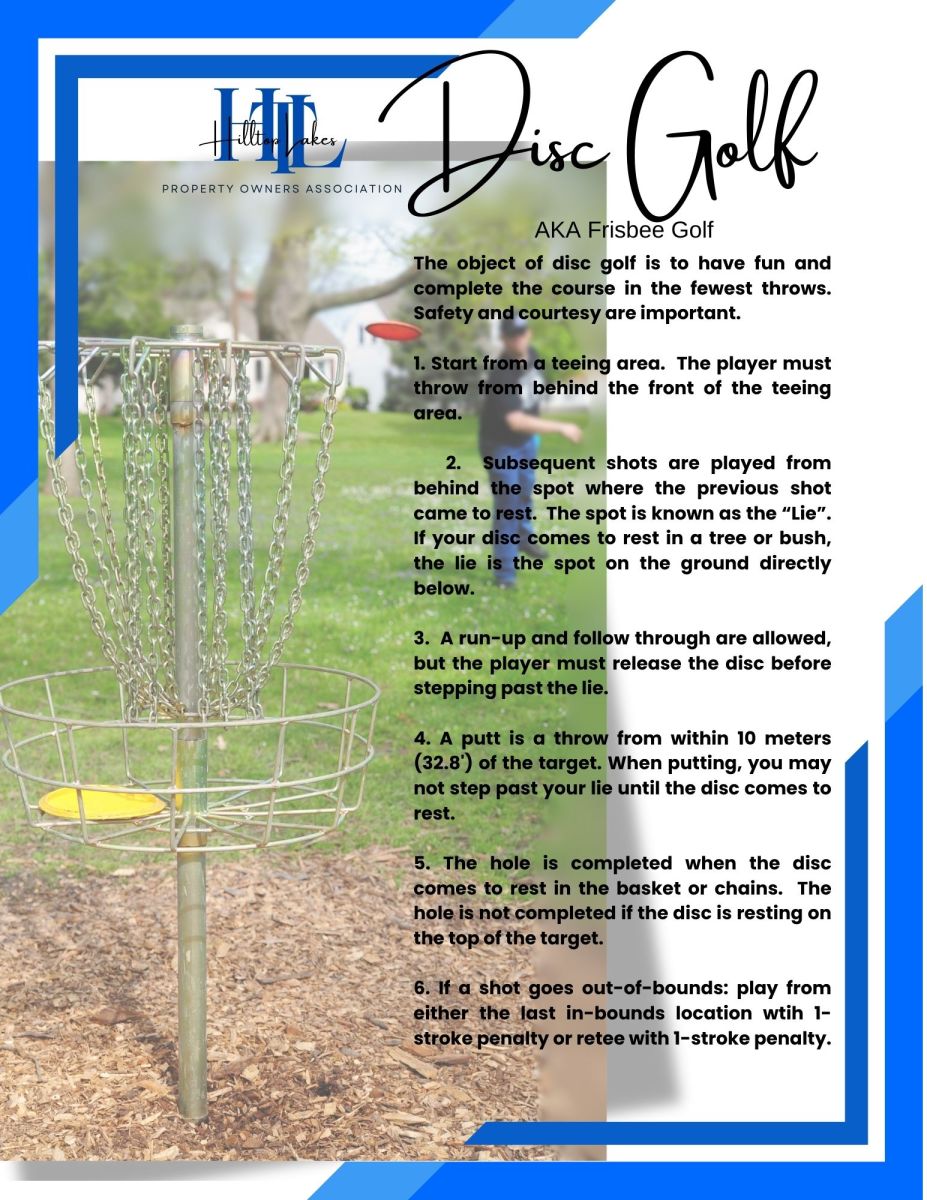 Hilltop Lakes Frisbee-Disc Golf Course